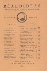 Béaloideas Uimhir II Nollaig, 1933