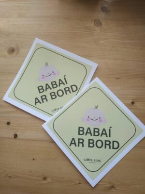Babaí ar Bord - Comhartha don Charr (Bog - Sticker)